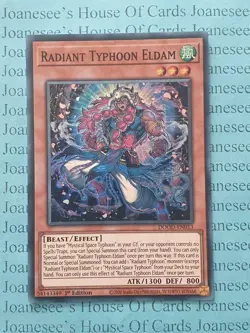 DOOD-EN013 Radiant Typhoon Eldam Super Rare Yu-Gi-Oh Card 1st Edition New - Image 1