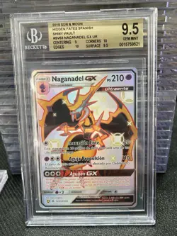 ~ESP~ SPANISH BGS 9.5 Naganadel GX SV63 Hidden Fates Pokemon Card - Image 1