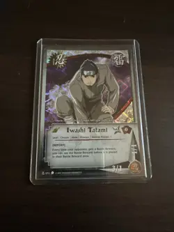 Naruto 2002 Iwashi Tatami 073 Card Game Tcg Diamond Foil - Image 1