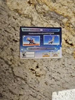 Shiny Miraidon and Koraidon Gamestop Code Card UNSCRATCHED - Image 2
