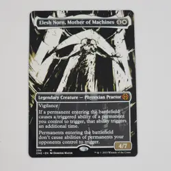 Elesh Norn Mother of Machines Showcase Borderless Card MTG Magic Mythic Phyrexia - Image 1