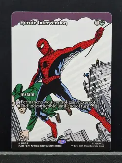 Heroic Intervention 0034 ~ **Borderless** Mythic MTG Marvel Spider-Man Near Mint - Image 1