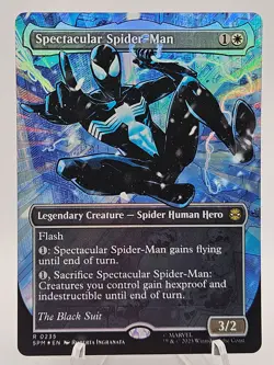 Spectacular Spider-Man 0235 Borderless Textured Foil Marvel Spider-Man MTG RARE! - Image 1