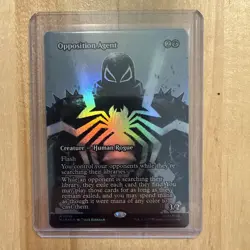 MTG Marvel's Spider-Man OPPOSITION AGENT Creature Human Rogue BORDERLESS FOIL - Image 1