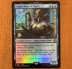 Edgar King of Figaro [Prerelease] R 0051, NM Foil Promo MTG Final Fantasy VI FIN - Image 1