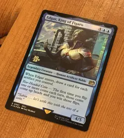 Edgar King of Figaro [Prerelease] R 0051, NM Foil Promo MTG Final Fantasy VI FIN - Image 2