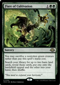 MTG Flare of Cultivation Normal NM Modern Horizons 3 Magic 154 - Image 1