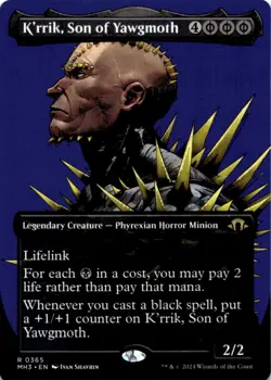 MTG K'rrik, Son of Yawgmoth (Borderless) Normal NM Modern Horizons 3 Magic 365 - Image 1