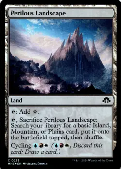 MTG Perilous Landscape Foil NM Modern Horizons 3 Magic 223 - Image 1