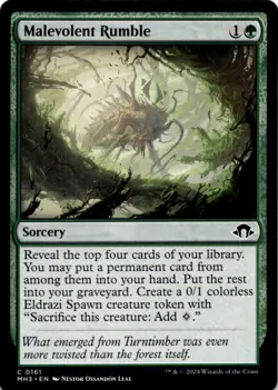 MTG Malevolent Rumble Normal NM Modern Horizons 3 Magic 161 - Image 1
