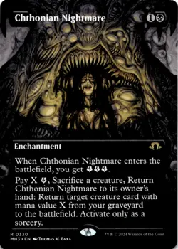 MTG Chthonian Nightmare (Borderless) Normal NM Modern Horizons 3 Magic 330 - Image 1