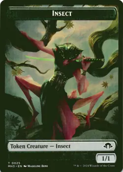 MTG Insect Token (0025) Normal NM Modern Horizons 3 Magic 25 - Image 1