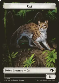 MTG Cat Token Normal NM Modern Horizons 3 Magic 4 - Image 1