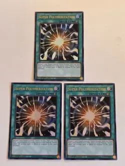 Super Polymerization RA03-EN053 x3 Ultra Rare Yugioh Card Set 1st Edition Mint - Image 1