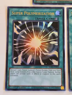 Super Polymerization RA03-EN053 x3 Ultra Rare Yugioh Card Set 1st Edition Mint - Image 3