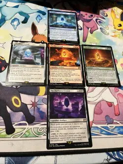 Final Fantasy Magic The Gathering Crystal Card Lot All 5x Crystals Regular NM - Image 1