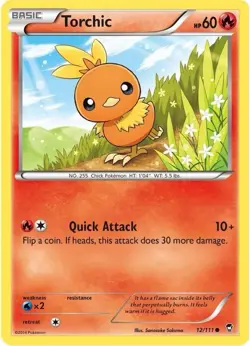 Torchic 12/111 XY Furious Fists Near Mint Pokemon Card - Image 1