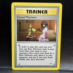 Good Manners 111/132 Gym Heroes Regular 2000 Pokemon Card MP - Image 1