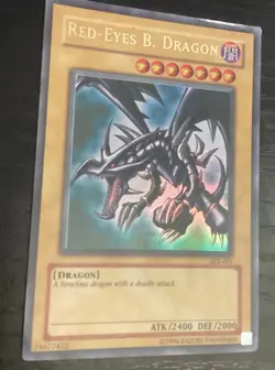 Red-Eyes Black Dragon SDJ-001 1st Edition Ultra Rare Yu-Gi-Oh Card Played MP - Image 1
