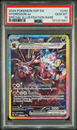 Pokemon TCG Surging Sparks Hydreigon EX Special Illustration Card 240/191 PSA 10 - Image 1