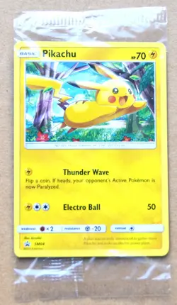 Pikachu SM04 Sun & Moon Black Star Promo Pokemon Card (Sealed) - Image 3