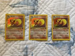 2x 1st Edition Flareon Pokemon Jungle Holo (Japanese) 3 cards total - Image 1