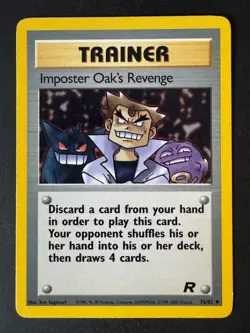 Trainer Imposter Oak's Revenge Pokemon Card Common Team Rocket Set - 76/82 - Image 1