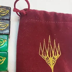 MTG Lord Of The Rings Promo Dice 6 Pearl Green And Bag Fast Shipping From Canada - Image 4