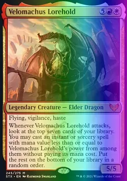 MTG Velomachus Lorehold (245/447) Strixhaven School of Mages LP FOIL - Image 1