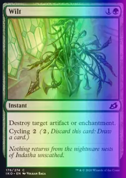 MTG Magic the Gathering Wilt (176/434) Ikoria Lair of Behemoths LP FOIL - Image 1