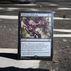 Malicious Affliction C14 Commander 2014 Magic The Gathering Light Play Free Ship - Image 1