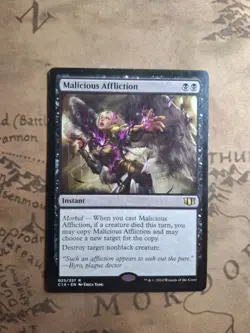 Malicious Affliction C14 Commander 2014 Magic The Gathering Light Play Free Ship - Image 3
