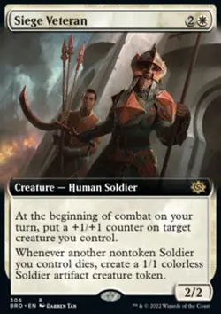 MTG Magic the Gathering Siege Veteran (306/413) The Brothers' War LP - Image 1
