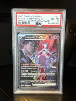 Pokemon TCG Team Rocket's Mewtwo EX Destined Rivals 231/182 PSA 10 - Image 1