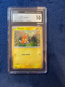 Pokemon Paldea Adventure Chest Pawmi 074/193 Cosmos Holo *011 PSA 10 - Image 2