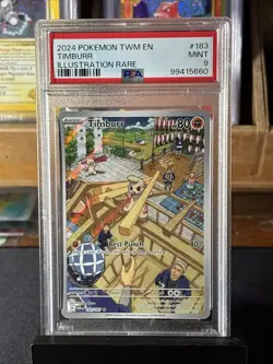 2024 Pokemon TCG - Twilight Masquerade - Timburr - IR - 183/167 - PSA 9 - Image 1