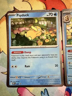 Pokemon TCG Mega Evolutions Psyduck 007 Golduck 008 Black Star Promo Holo NEW NM - Image 2