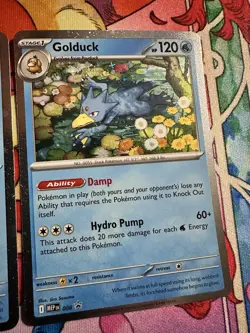 Pokemon TCG Mega Evolutions Psyduck 007 Golduck 008 Black Star Promo Holo NEW NM - Image 5