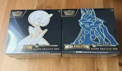 POKEMON CENTER Mega Evolution Gardevoir & Lucario ETB Elite Trainer Box In Hand - Image 1