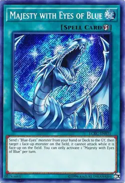 Yu-Gi-Oh Card - LCKC-EN031 - MAJESTY WITH EYES OF BLUE (secret rare holo) - NM/M - Image 1