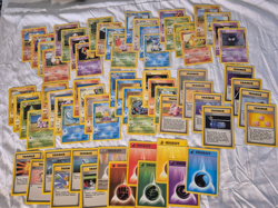 Lot of 65 Unique Different Base Set Vintage 1999 Pokemon Cards Rares NM EX LP - Image 1