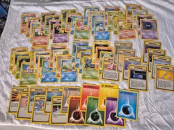Lot of 65 Unique Different Base Set Vintage 1999 Pokemon Cards Rares NM EX LP - Image 2