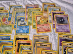 Lot of 65 Unique Different Base Set Vintage 1999 Pokemon Cards Rares NM EX LP - Image 5