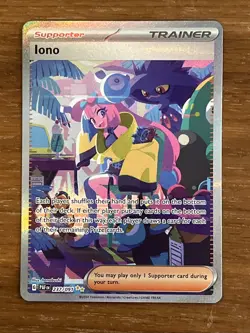 Pokemon TCG Paldean Fates Iono Holo Card 237/091 Special Illustration Rare - Image 1