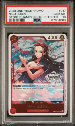 PSA 10 Nico Robin ST01 017 Championship Series Promo One Piece Card Game GEM MT - Image 1