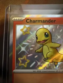 Pokemon TCG Paldean Fates Charmander Holo Card 109/091 Shiny Rare Baby Shiny - Image 2