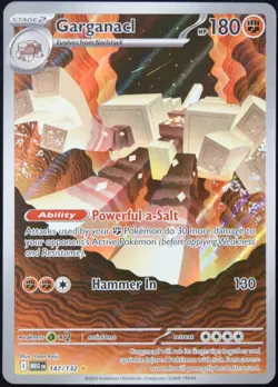 Pokemon TCG Garganacl 147/132 2025 Mega Evolution Illustration Rare Card - NM - Image 1