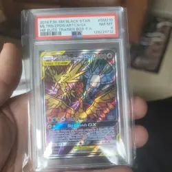 Pokemon TCG Moltres Zapdos Articuno GX SM210 Hidden Fate Promo Card PSA 8 - Image 2