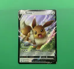 Pokemon Eevee V Black Star Holo Rare Sword & Shield Promo Card SWSH065 Used - Image 1