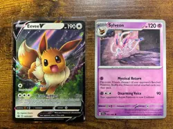 Eevee Evolution Pokemon Card Gift Set - Includes Eevee & Sylveon Ready-to-Gift - Image 1